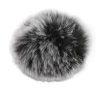 Mtlavishishishing Pelliccia Artificiale Microfono Lavalier Capscreen Servo Comodo Compatto Blanco Negro con Forma compatta per Ridurre Interferenza Vento e Rumore per Uso Interno e