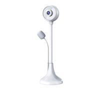 Mtlavishishishing sada USB Desktop Stand Up Camera MANUAL Focus Lence angolare per la Callo Conference Classe Web Streaming live con Streaming Live di 1080p HD Altezza Microfono (bianco)