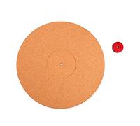 Mtlavishishishing Tappetino per Giradischi in Sughero con Adattatore in Alluminio Stile Retrò Superficie Liscia per Giocatori di Record Compatibile con la Maggior Parte dei Giradis