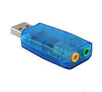 Mtlavishishishing USB 2 0 Altoparlante microfono esterno virtuale 3D 5 1 canale Audio PC Adattatore audio Adattatore e riprodurre nessuna potenza esterna richiesto Amplificatore