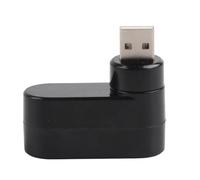 Mtlavishishishing USB 2.0 Mini ruotare il 'adattatore splitter slim Mini dimensioni Design rotante USB Un connettore maschio può essere ruotato di 180 gradi per PC Notebook (Nero)