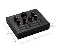 Mtlavishishishing v12 mini mixer audio con 12 effetti sonori e 8 effetti di riverbero ideali per la registrazione di karaoke online in streaming in live sul tablet per laptop per