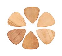 Mtlavishishishing Wood Chitar sceglie un comodo tintinnio e design scrotolato per chitarra e ukulele che suonano a 6 pezzi Black Walnut Wood Color (Olive Wood Pick)