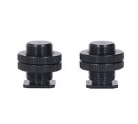 MTlavishishishishing 2pcs Microfono supporto per supporto monte convertitore Viti metalliche migliorate a doppio blocco da dadi per montaggio microfoni professionali su scarpe
