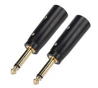 Mtlavishishishishing 2pcs Mono Adapter Gold Plaxted XLR Interfaccia Audio Attrezzatura Accessori convertir con shell e design per lo stadio per la casa Studio Uso