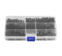 Mtlavishishishishing 340pcs Flange Self Auto Set assortito con custodia al 100% di alta qualità Standard Cucciolo di scomparto a pipì grossolana per vari progetti fai -da -te e