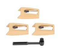 Mtlavishishishishing 3pcs Record Player Lo Stilo Record Record Ago Ideale per Gli Amanti della Musica che Godono di Jazz Rock Classico e Prestazioni Audio più Elevate Oro Placcate