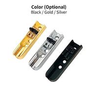 Mtlavishishishishing 4pcs set di ponti per chitarra singoli ideale per chitarra bass elettrica a 4 corde con altezza della corda regolabile e armonica fatta in lega di zinco (Black)