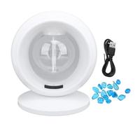 Mtlavishishishishing 500 ml Humidificatore a forma trasparente con orologio a LED e macchina per aromaterapia del timer per camera da letto d'ufficio come luce notturna colorata e