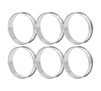 Mtlavishishishishing 6 pezzi anelli di crumpet a doppio volume Easy demoulding in acciaio inossidabile anelli di muffin inglesi ideali ideali per la produzione di cibi domestici (8 cm)