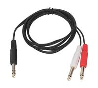 Mtlavishishishishing da 6,35 mm a doppio microfono da 6,35 mm con cavo splitter premium guaina in gomma flessibile per la trasmissione del segnale in dispositivi audio come i