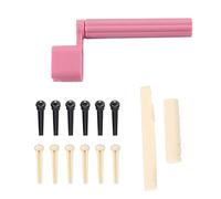 Mtlavishishishishing Diecast Guitar Bridge Pins Nutd Nut e Bottom Saddle Set per chitarra folk acustica fatta con materiale addominali durevoli leggeri e facili da installare