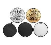 Mtlavishishishishing Five in un pannello riflettore pieghevole a doppia maniglia rotonda riflettente per fotografia interna ed esterna Light Il pannello presenta cinque superfici (80 cm)