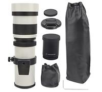Mtlavishishishishing High Performance 420 800mm MANUALE Focus teleobiente zoom per catturare oggetti distanti in astrofotografia paesaggio e fotografia fauna selvatica con F8.3 16 (Bianco)