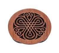 MtLavishishishishing Mogany Wood Hole Cover per chitarre folk acustiche EQ riduce il feedback indesiderato e protegge il foro sonoro ideale per le prestazioni amplificate dal vivo (7)