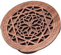 MtLavishishishishing Mogany Wood Hole Cover per chitarre folk acustiche EQ riduce il feedback indesiderato e protegge il foro sonoro ideale per le prestazioni amplificate dal vivo (3)