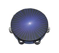 Mtlavishishishishing Tambourine Strumento a percussione portatile facile da suonare con un bel suono per la festa di karaoke di nozze e più 8 pollici blu