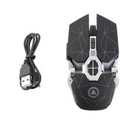 Mtlavishishishishing wireless ergonomico mouse da gioco ricaricabile per laptop e utenti di computer con ruota mouse flessibile e batteria da 500 mAh opache nere