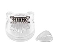 Mtlavishishishishinish pollice pianoforte kalimba che suona lo strumento trasparente care nitide orso design premium in acciaio inossidabile materiale acrilico esterno da esterno