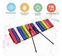Mtlavishishishishish 15 tasti colorati di xilofono strumento musicale per l'educazione precoce e lo sviluppo del senso della musica nei bambini