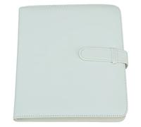 Mtlavishishishishishing 3 pollici 256 album fotografico con guscio di pelle PU e fodera interna in plastica in PVC ideale per conservare i biglietti per film di foto e più leggero (Bianco)