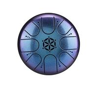 Mtlavishishishishishing 5 pollici 8 note in acciaio tamburo in lega di acciaio materiale in lega croccante suono penetrante potente atta per la meditazione musica yoga rs princi (Vento del blu)