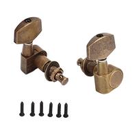 Mtlavishishishishishing 6 pezzi PEG di accordatura per chitarra elettrica con ingranaggi interni pesanti e bellissimo colore in bronzo per un'ottima messa a punto e maggiore