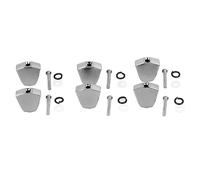 Mtlavishishishishishing 6pcs Tuner Guitar Maglie Tuning Case Tuning Button Head Guitar Guitar Tuning Peg Button (Argento)