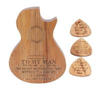 Mtlavishishishishishing Guitar Pick Box con un unico aspetto di chitarra eccellente materiale in mogano leggero e facile da trasportare adatto per i viaggi in casa e come per i