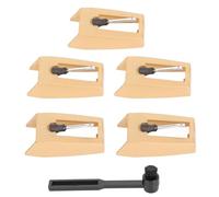 MtLavishishishishishing Premium Record Player Sostituzione Set con un Pennello per la Pulizia per Audiofili che Godono di Jazz Rock Classico e più a 5 Aghi Placcati in Oro per