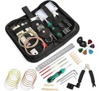 Mtlavishishishishishing Professional Chitar e Ukulele Kit di strumento di manutenzione e riparazione tutto in una soluzione per strumenti a cor ideali per la pulizia della