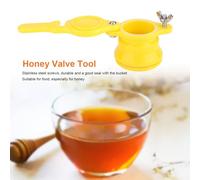 Mtlavishishishness Bee Honey Tap Gate Valve Tool Viti in acciaio inossidabile buono con secchio Regola il adatto per il cibo in particolare il 14 x 7 cm di plastica gialla e