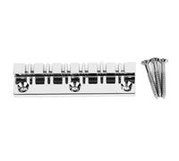 Mtlavishishishness TITO: 12 String Seldle Tailpiece per chitarra elettrica con design hardtail fisso con finitura cromata migliora la stabilità della qualità del suono adatto a