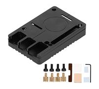 Mtlavishishness Aluminium Leghe Gust per la luce di design a ultrasotti di lampone PI 4B e bella facile da installare tutte le particelle di gomma antispidi (Nero)
