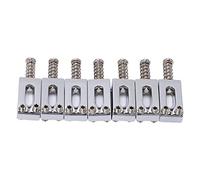 Mtlavishishness Electric Guitar Bridge Set Set migliora la stabilità di messa a punto e il sostegno ideale per i chitarristi di tutto il mondo 7 pezzi ambientati in Silver Metal