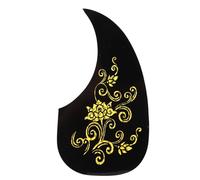 Mtlavishishness Gold Pattern Guitar Pickguard eleva il tuo look per chitarra difendi da zero per chitarra acustica fatta di materiale in PVC premium auto adesivo facile da (Pattern d'oro)