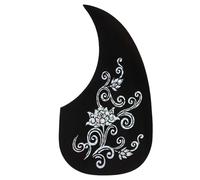 Mtlavishishness Gold Pattern Guitar Pickguard eleva il tuo look per chitarra difendi da zero per chitarra acustica fatta di materiale in PVC premium auto adesivo facile da (Modello d'argento)