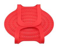 Mtlavishishness grade cibo silicone sollevatore di tacchino non stick calore ideale per arrostire pollame e carni in forno disponibili in colori arancione rosso e verde di circa (Rosso)
