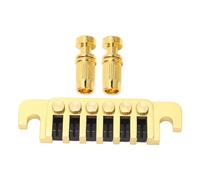 Mtlavishishness Guitar Bridge Tailpiece Reversible Wrappy Around Saddle Bridge Stop Tailpiece per chitarre elettriche in stile Epi LP (Oro)