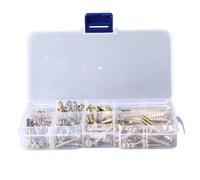 MtLavishishness Guitar Kit Gold Metal Strument Accessorio per la manutenzione della riparazione Sturbente Durevole con fili trasparenti adatti per la maggior parte delle chitarre (Oro)
