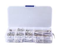 MtLavishishness Guitar Kit Gold Metal Strument Accessorio per la manutenzione della riparazione Sturbente Durevole con fili trasparenti adatti per la maggior parte delle chitarre (Argento)