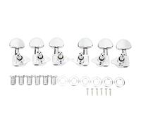 MtLavishishness Guitar Machine Suncut Metal Semicircle Metal Stiping Tuning PEGS con 15 1 Accordatura liscia e buona compatibilità per la messa a punto della chitarra (Argento)