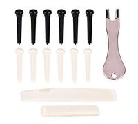 Mtlavishishness Guitar Seltle e Nut Set Metal Pin Remover con 12 perni di bridge Materiale in plastica e metallo per la riparazione della chitarra e aggiornamento di nuova