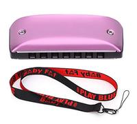 Mtlavishishness Harmonica 7 Hole Mini Blues Mouth Organ per studenti e adulti per principianti che giocano sempre e ovunque fatti di magnalium e addominali con design squisito e (Chiave D.)