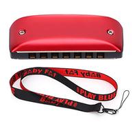 Mtlavishishness Harmonica 7 Hole Mini Blues Mouth Organ per studenti e adulti per principianti che giocano sempre e ovunque fatti di magnalium e addominali con design squisito e (Chiave D.)