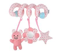 MtLavishishness Passeggini che appese giocattolo che placa il bambino con una varietà di disegni di animali morbidi materiale di peluche comodo sicuro per i neonati può essere (Maiale rosa)