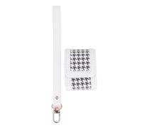 Mtlavishishness Titolo elegante borsa per fotocamera istantanea con motivo a quadri in bianco e nero per Pal Ideale per il viaggio e in viaggio per la fodera PU e il velluto di (Bianco)