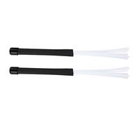 Mtlavishness 1 Pair Jazz Drum Nylon Brush Retractable Drum Stick Percussion Instrument Parts Retractable Rubber Handle Non Slip Comfortable Grip Can Be Used As Drum Stick Or
