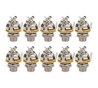 Mtlavishness 10 pz Chitarra Jack Presa Mono Argento Accessori per Chitarra Premium e Durevole Adatto per applicazioni di registrazione audio e studio dal vivo 1/4 pollici 6,35 mm