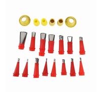 Mtlavishness 16 pezzi ugello applicatore per calafataggio in acciaio inossidabile con 6 basi di collegamento Set di strumenti di finitura per calafataggio riutilizzabile per